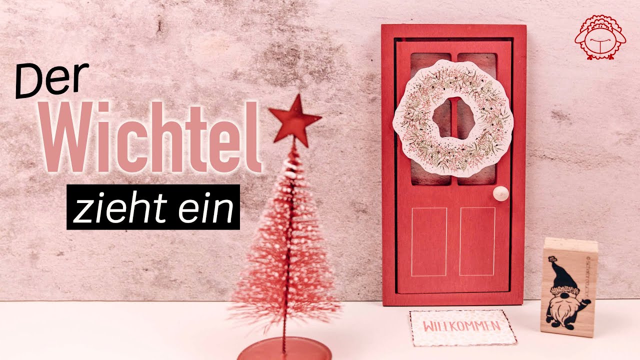 Wichtelhaus basteln | T&uuml;rkranz und Fu&szlig;abtreter aus Papier 🚪| schafTV