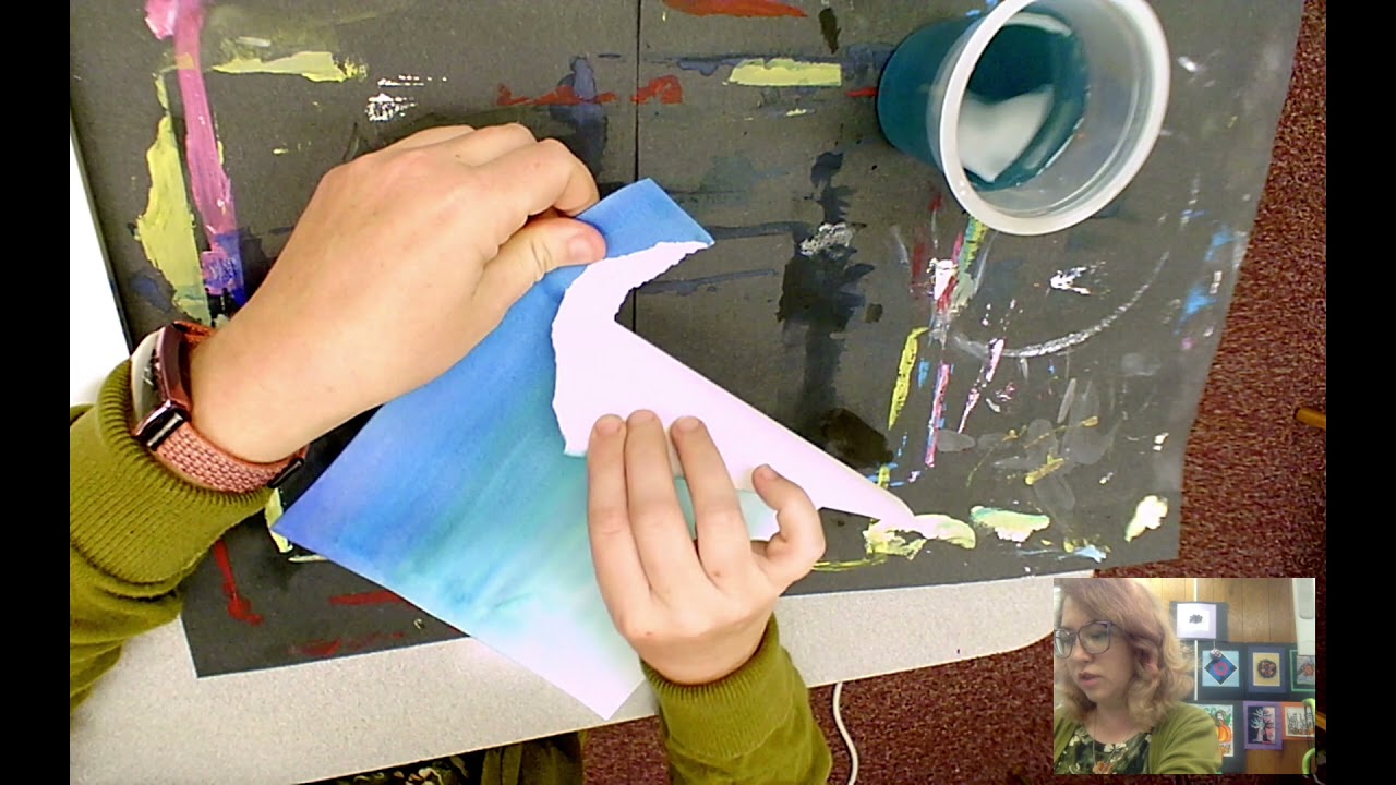 ART PROJECT: Ocean Wave Collage: Weeks 1-3