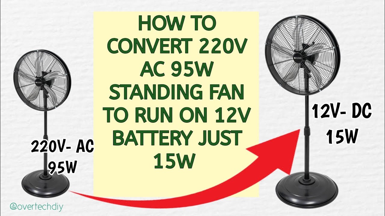 How to make your new or old electric standing fan run on battery. 