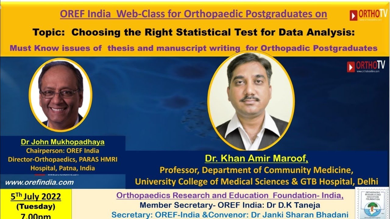 OREF India Web-class for Orthopaedic postgraduates