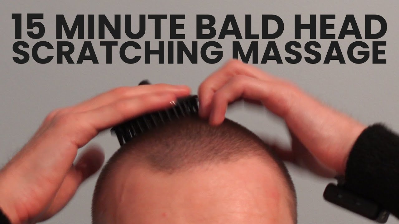 15 Minute Bald Head Scalp Scratching Massage ASMR - No Talking - Left and Right Audio