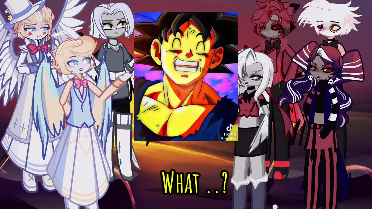 Hazbin Hotel react to Whis | GOku | Dragonball | Lucifer | Charlie | Gacha life