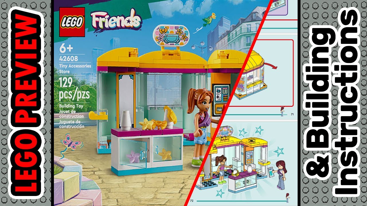 PREVIEW: 42608, LEGO Friends, Tiny Accessories Store​ & Building Instructions! LEGO 2024