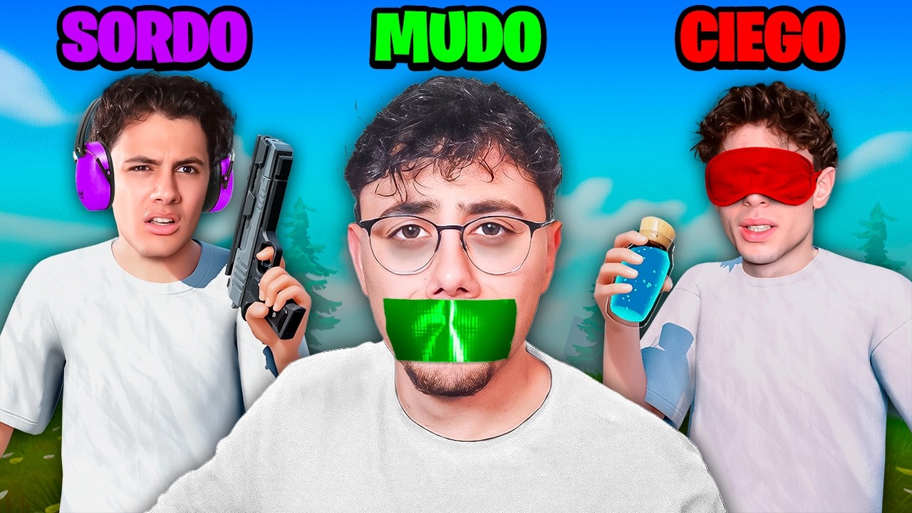 SORDO, CIEGO y MUDO Intentan Ganar en Fortnite
