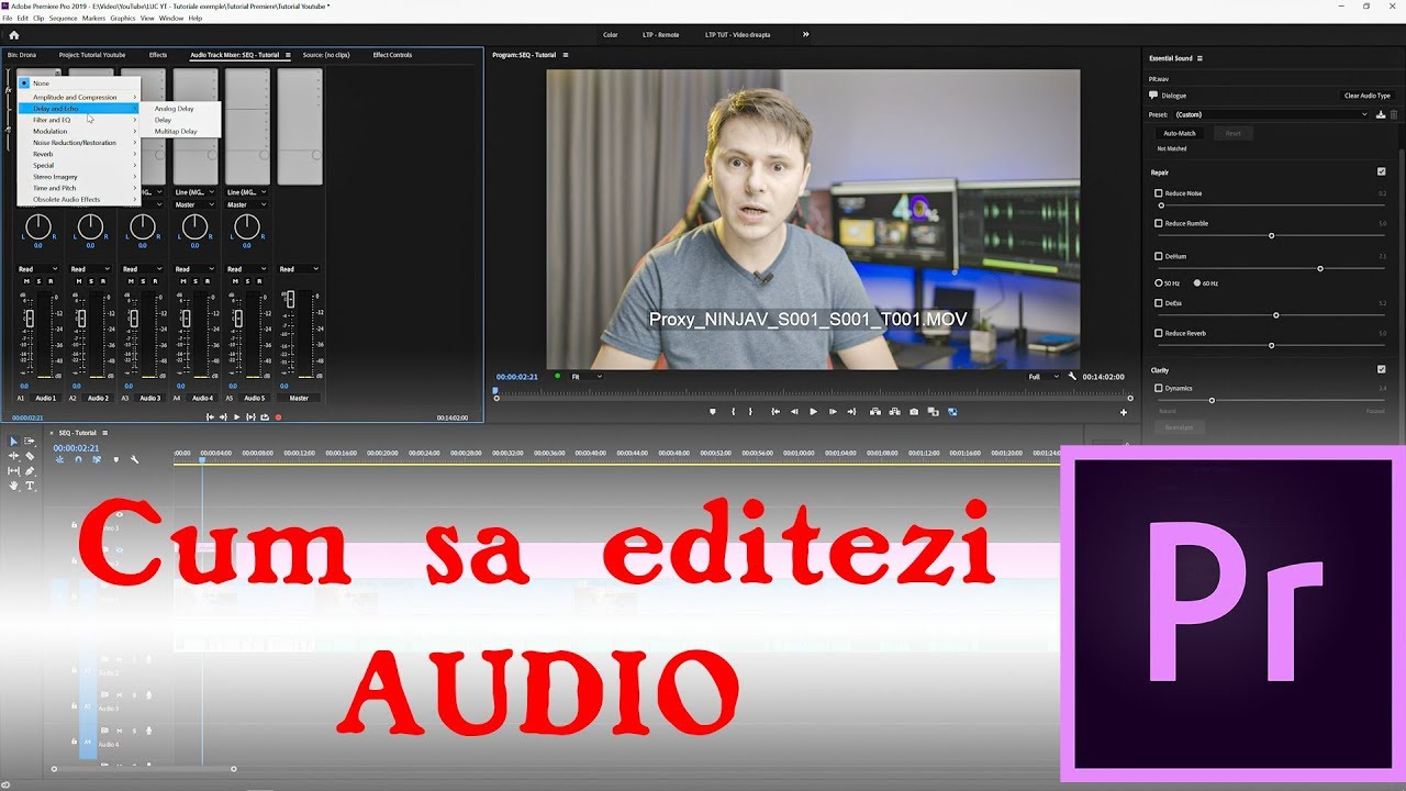 Adobe Premiere - Cum sa editezi clipurile audio (Tutorial)