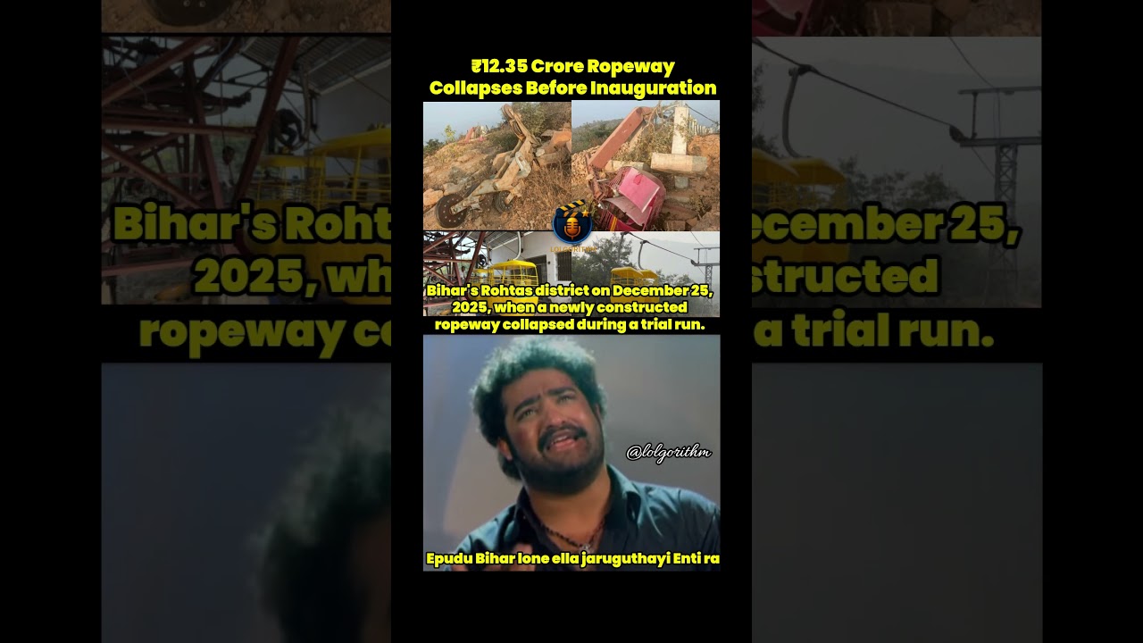 Ropeway Collapses During Trial Run in Bihar | Inquiry Ordered #trending #bihar #ropeway