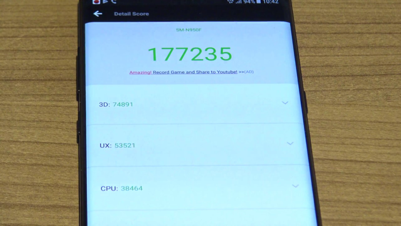 Samsung Galaxy Note8 Exynos - Antutu 177235