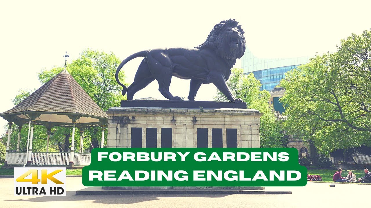 Forbury Gardens Public Park Reading England | Spring 2022 | Keep Walking 4K