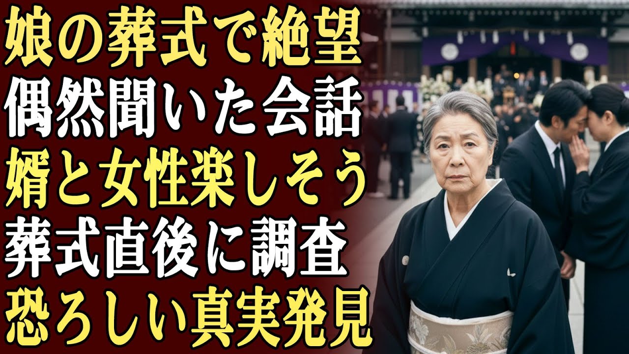 娘の葬式で、絶望の中、偶然に婿と見知らぬ女性の会話を聞いた。娘が亡くなったばかりなのに、二人は楽しそうに話していた…葬式の直後、私は密かに調査し、恐ろしい真実を発見した！