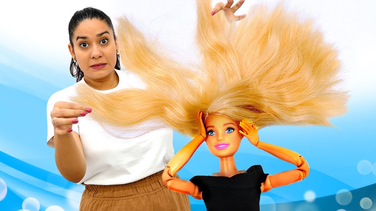 Spielspaß mit Barbie. Neue Frisuren für Barbie. Puppen Video auf Deutsch