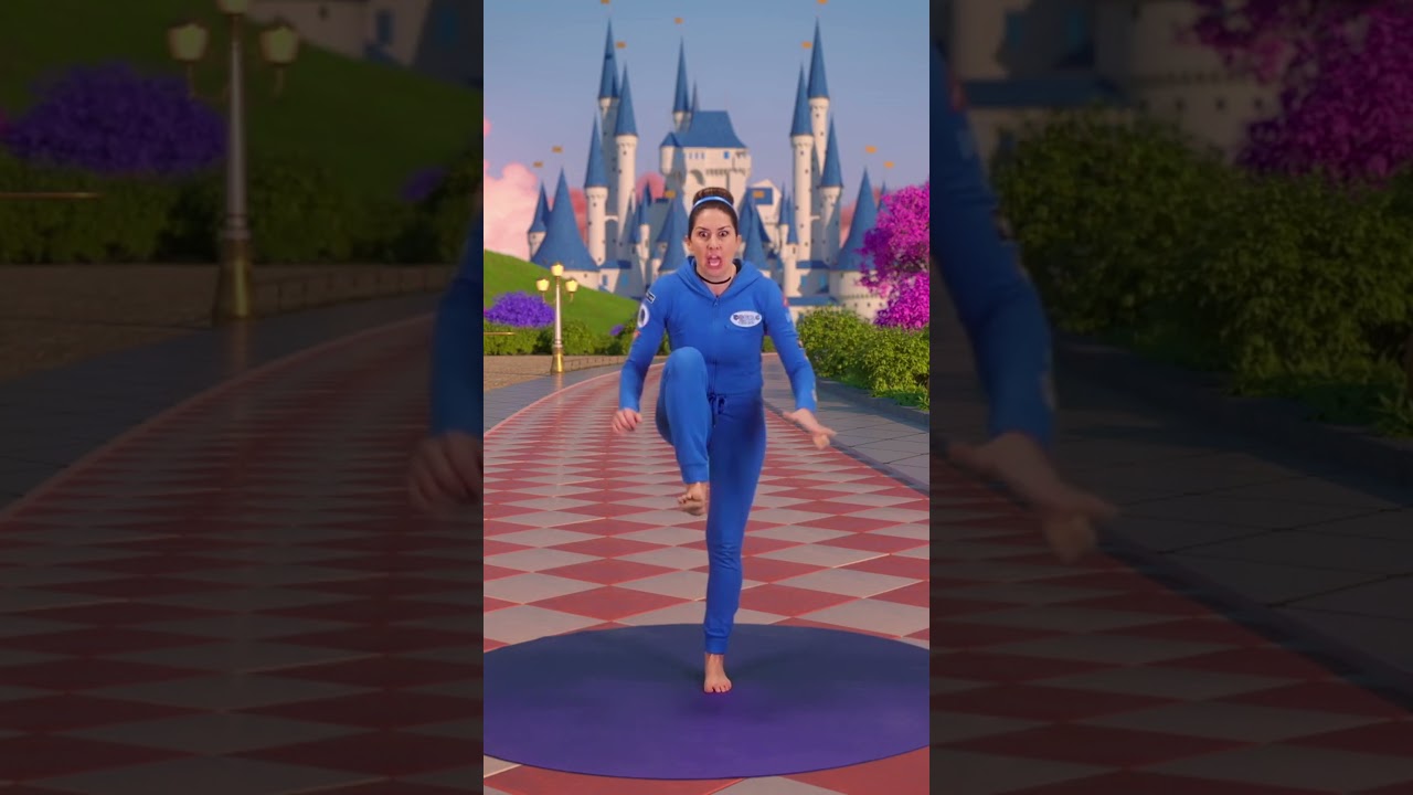 Cinderella Slipper Kids Yoga Balance Challenge! #shorts #fairytales #kidsyoga #exercise
