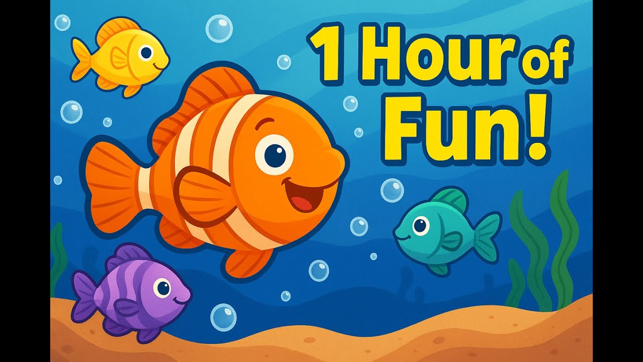 Mini Fish Adventure 🐠 | 1 Hour of Fun Swim Songs for Kids | Extended Nursery Rhymes