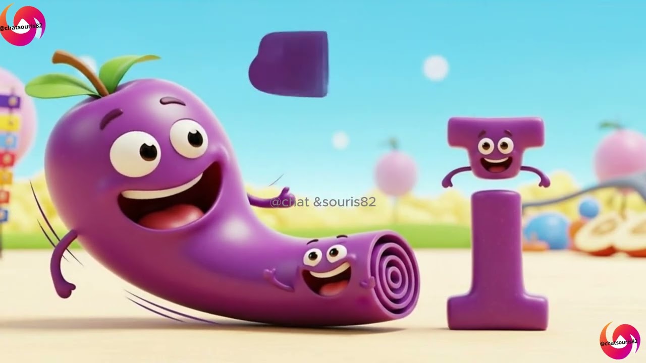🎶 Apprends l'#alphabet   en t’amusant #comptines  avec des #fruits   #rigolo  !