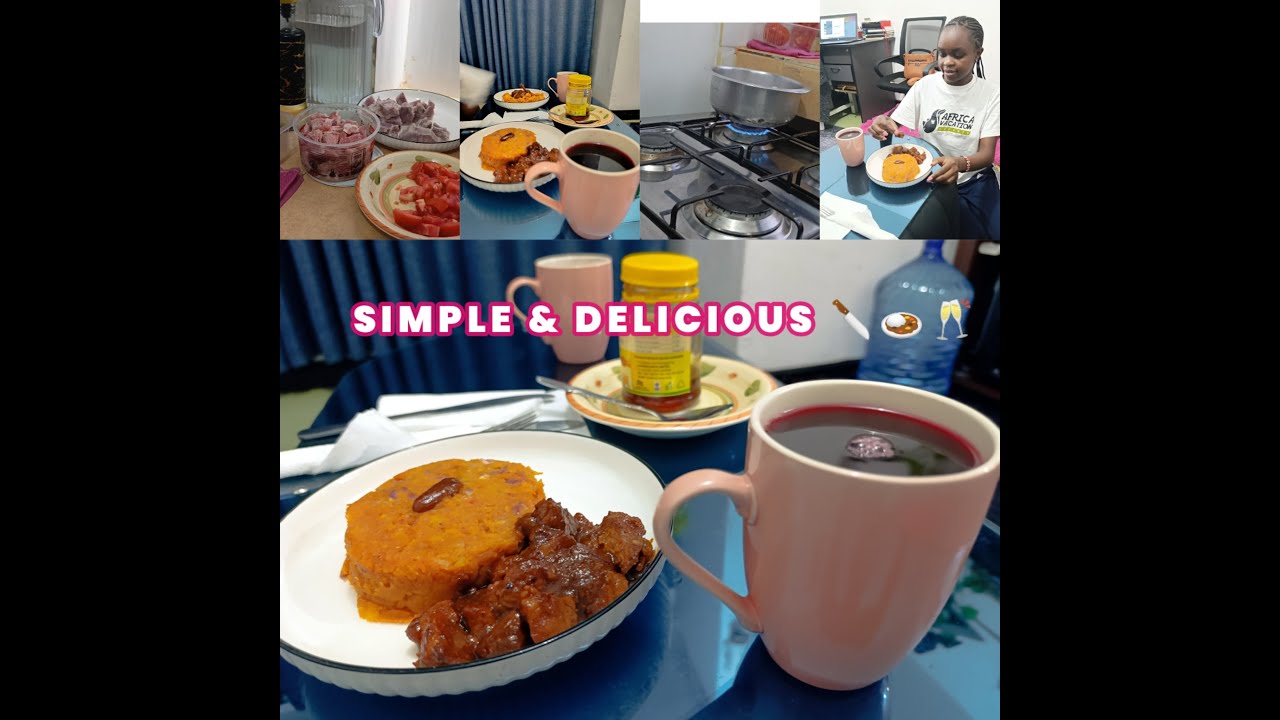Delicious Mashed Sweet Potato &Arrowroots| Best Pork stew recipe |Kenyan way |Thanks for 100 subs
