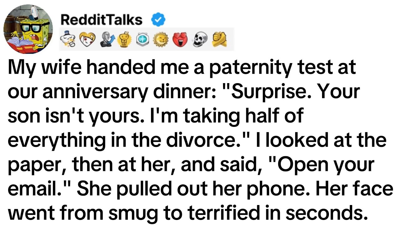 My wife handed me a paternity test at our anniversary dinner: 