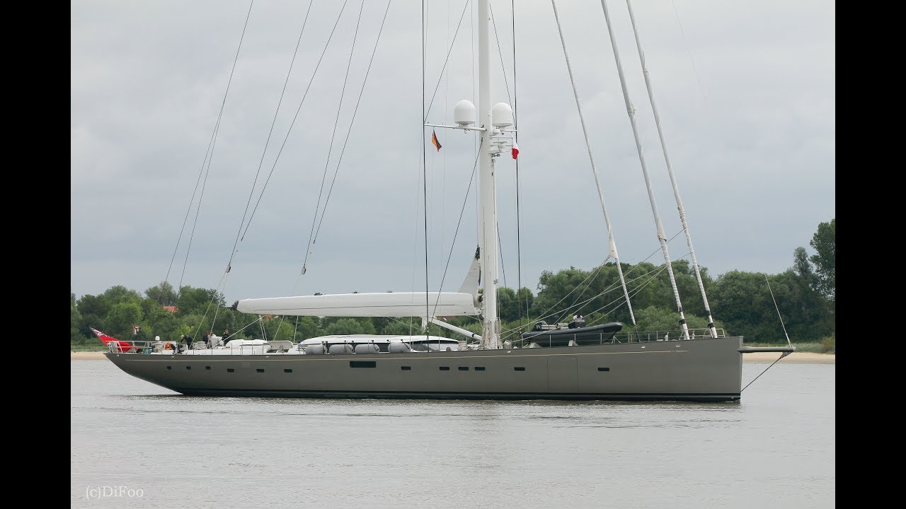 Mega Yacht PINK GIN VI | Weser Höhe Brake Unterweser / Ankunft Elsfleth