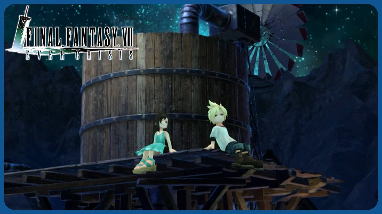 Cloud and Tifa Water Tower flashback - Final Fantasy 7 Ever Crisis