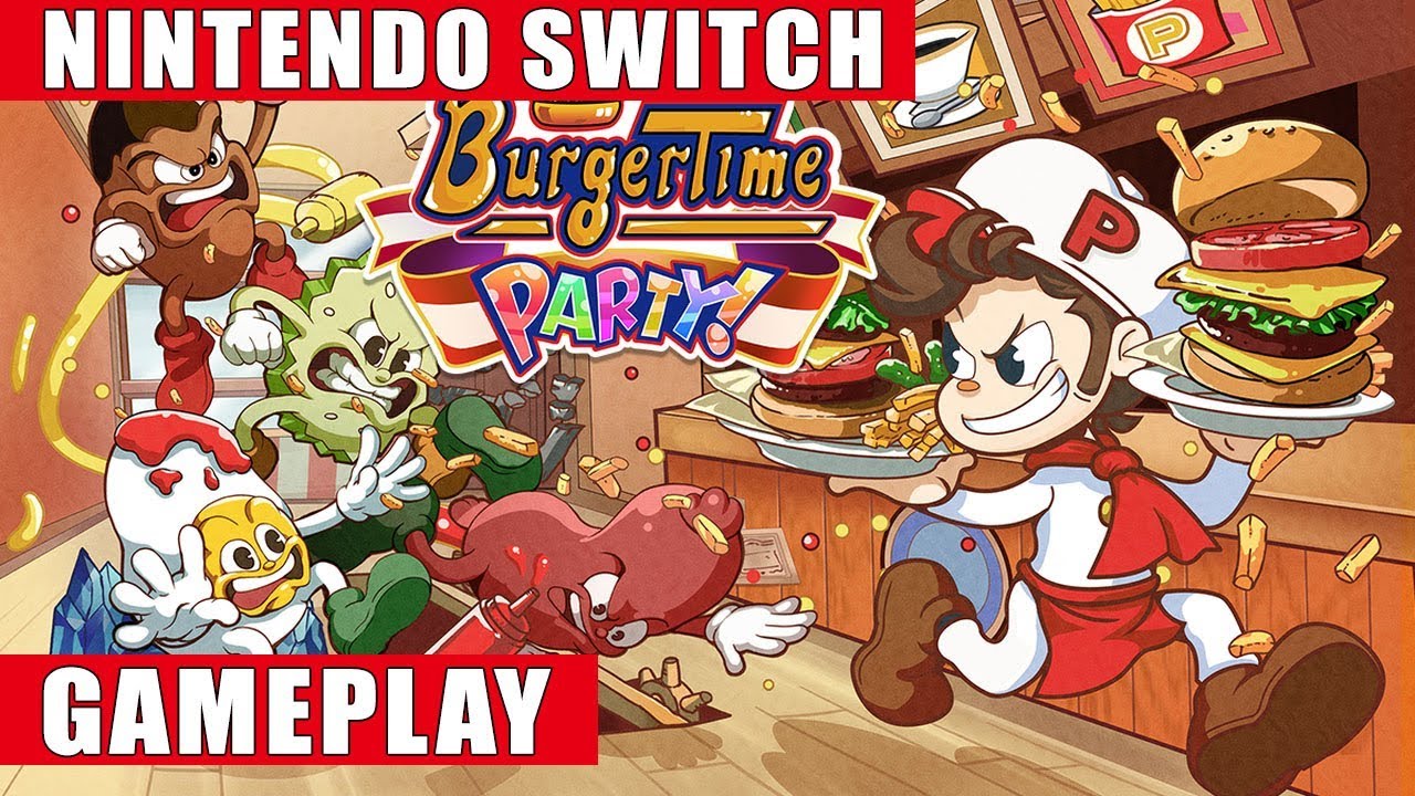 BurgerTime Party Nintendo Switch Gameplay
