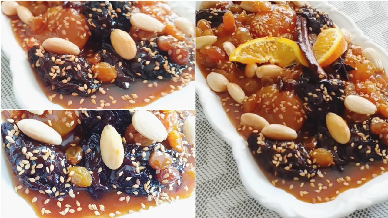 طاجين حلو صحي  معسل وبنين بسكر التمر وبعصير البرتقال يجي رووعة