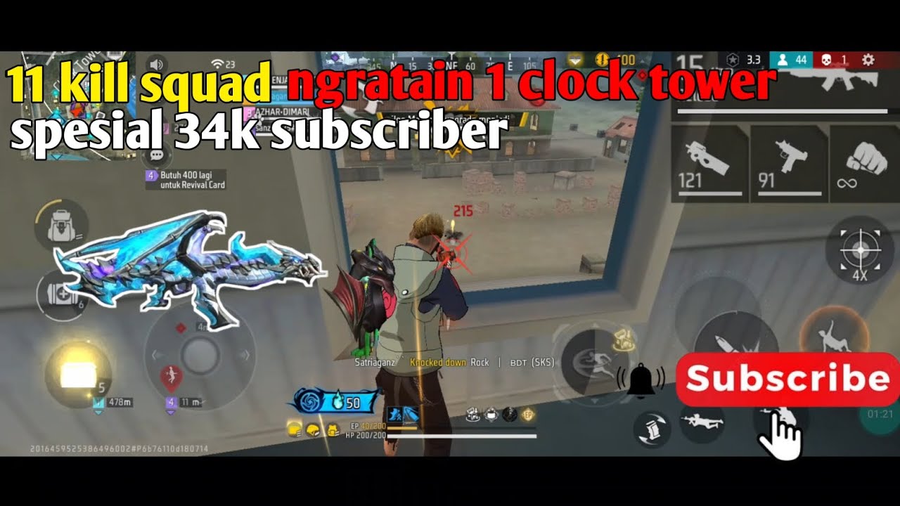 11 kill squad ngratain 1 clock tower,spesial 34k subscribe