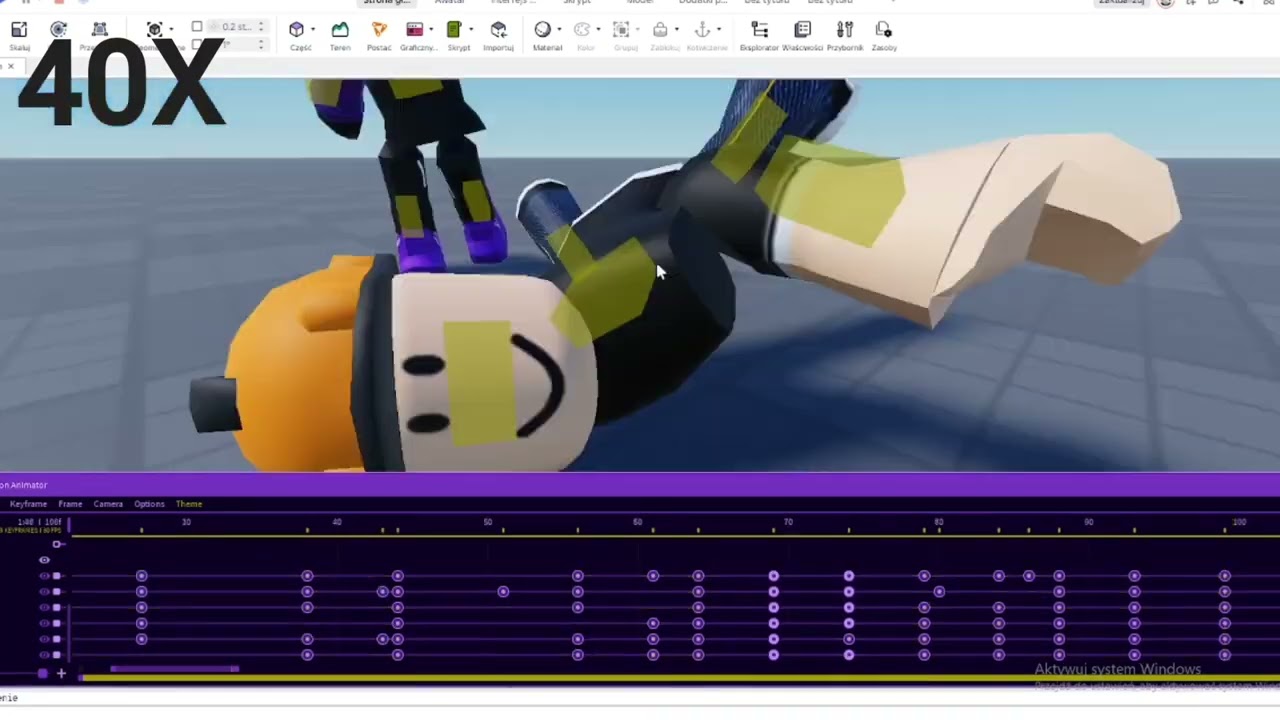 Timelapse of a Quick Fight Roblox Moon Animator