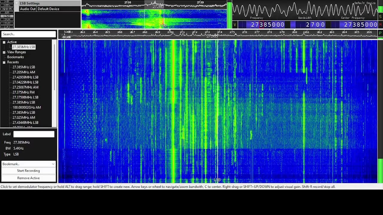 VIDEOGATE - 27.385 mhz (38) LSB WORLD RADIO