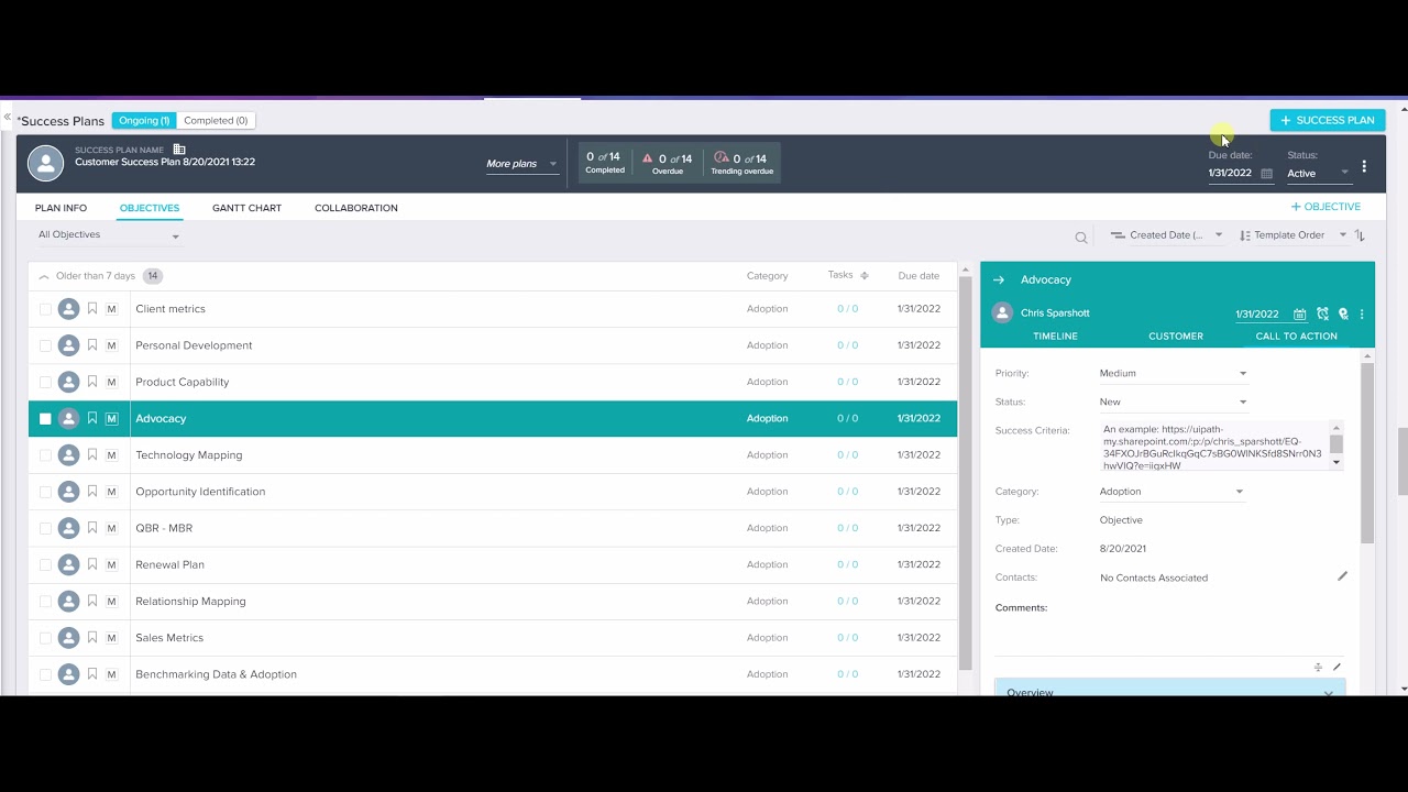 Automating Gainsight Success Plans using UiPath Studio X