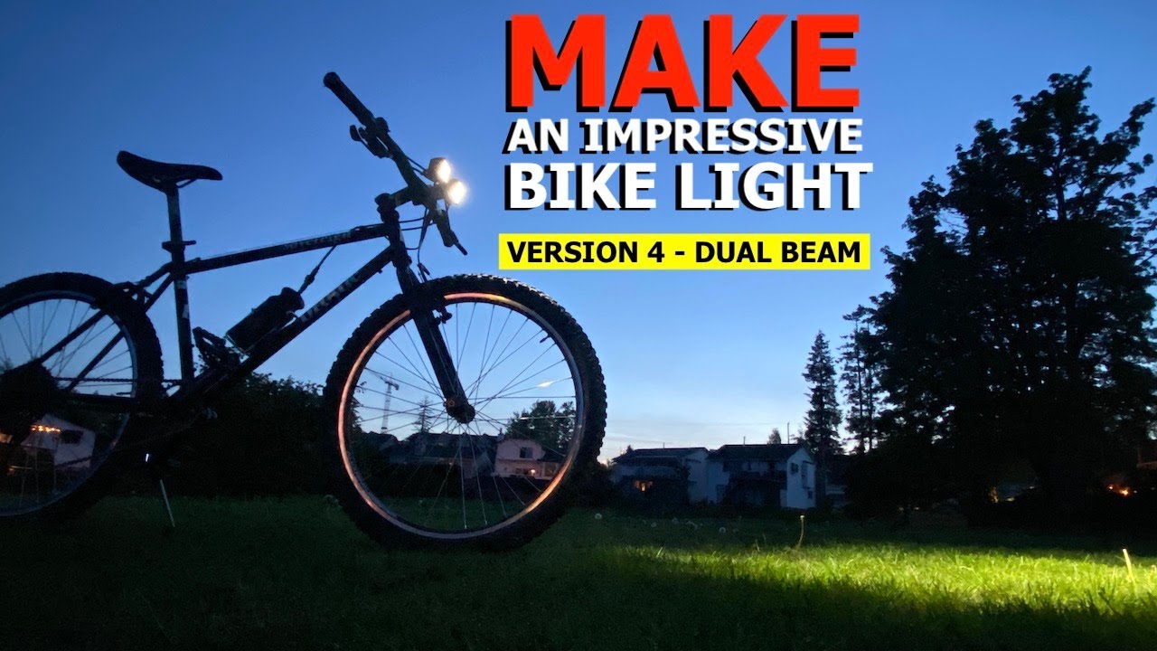 Super bright LED Bike Light // DIY bike light for riding road and trails at night!