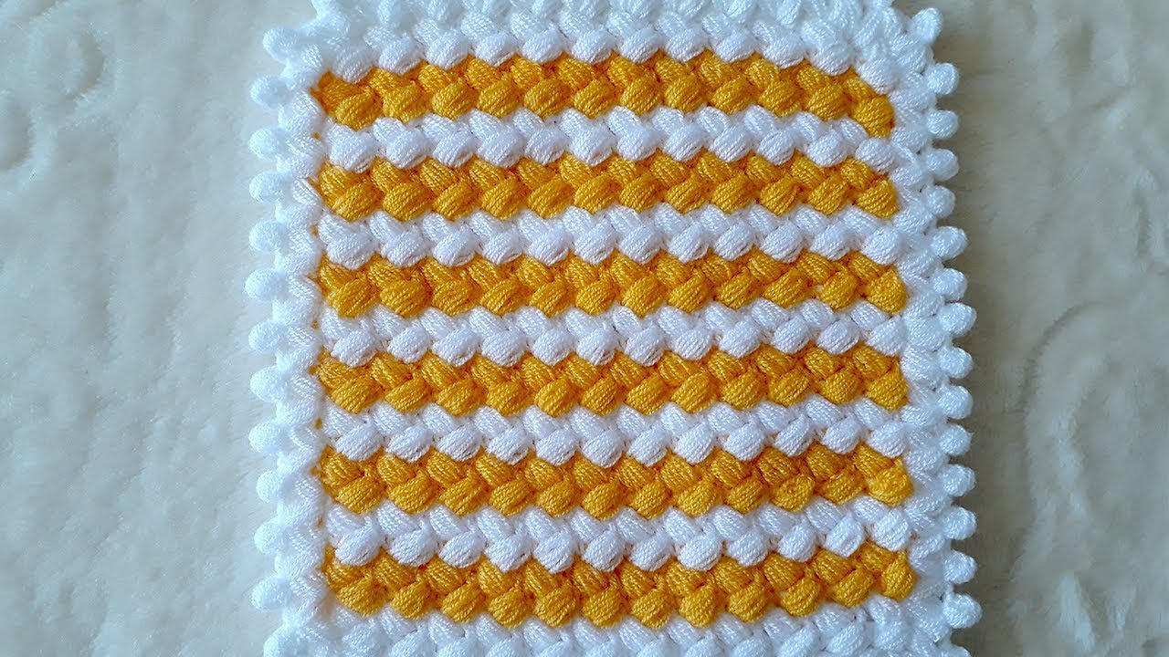 😍   Çok Kolay Saç Örgüsü Lif Modeli Yapımı | Braid Washcloth Knitting Pattern How To