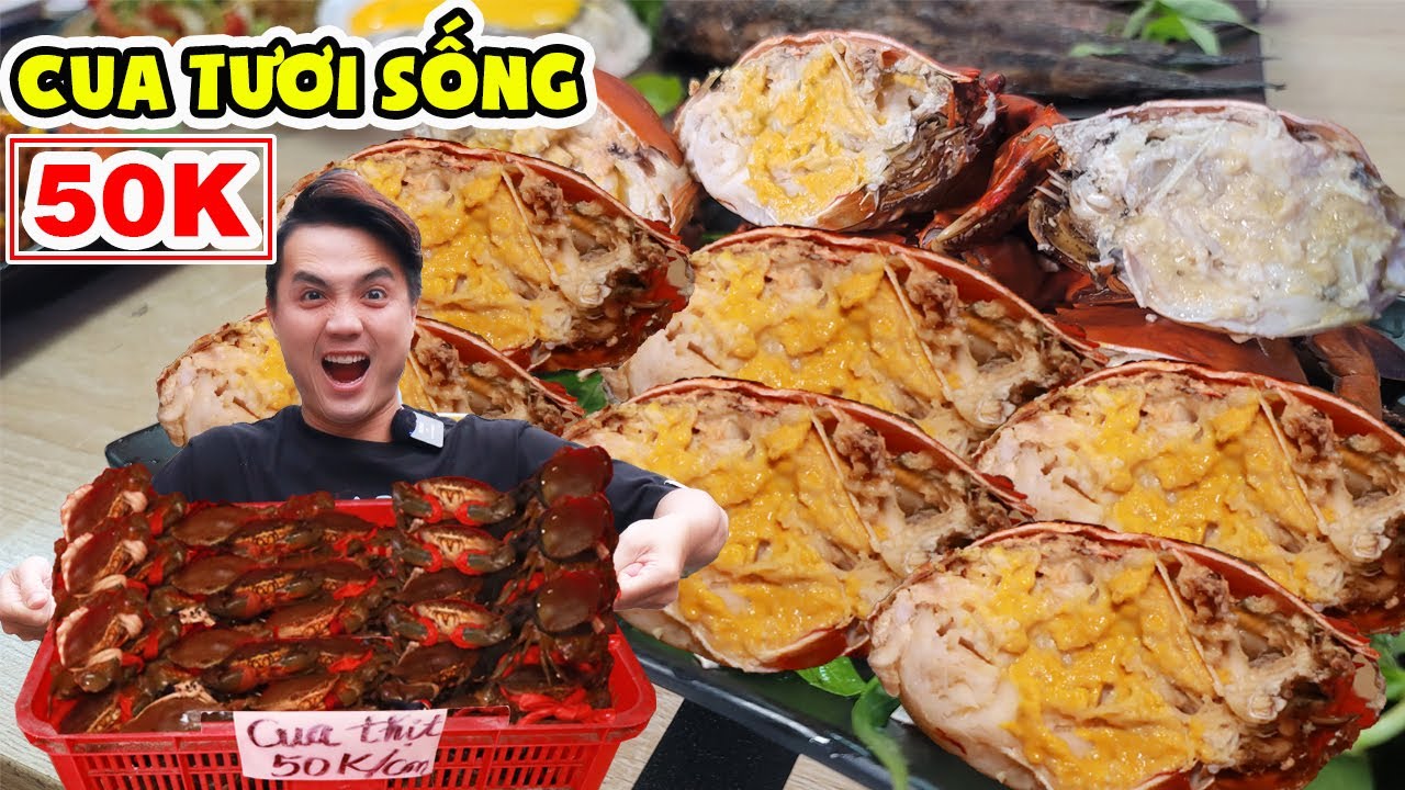 Ngon Rẻ Cua Cà Mau 50K Cực Chất Ở Vựa Hải Sản Tươi Sống Núp Hẻm