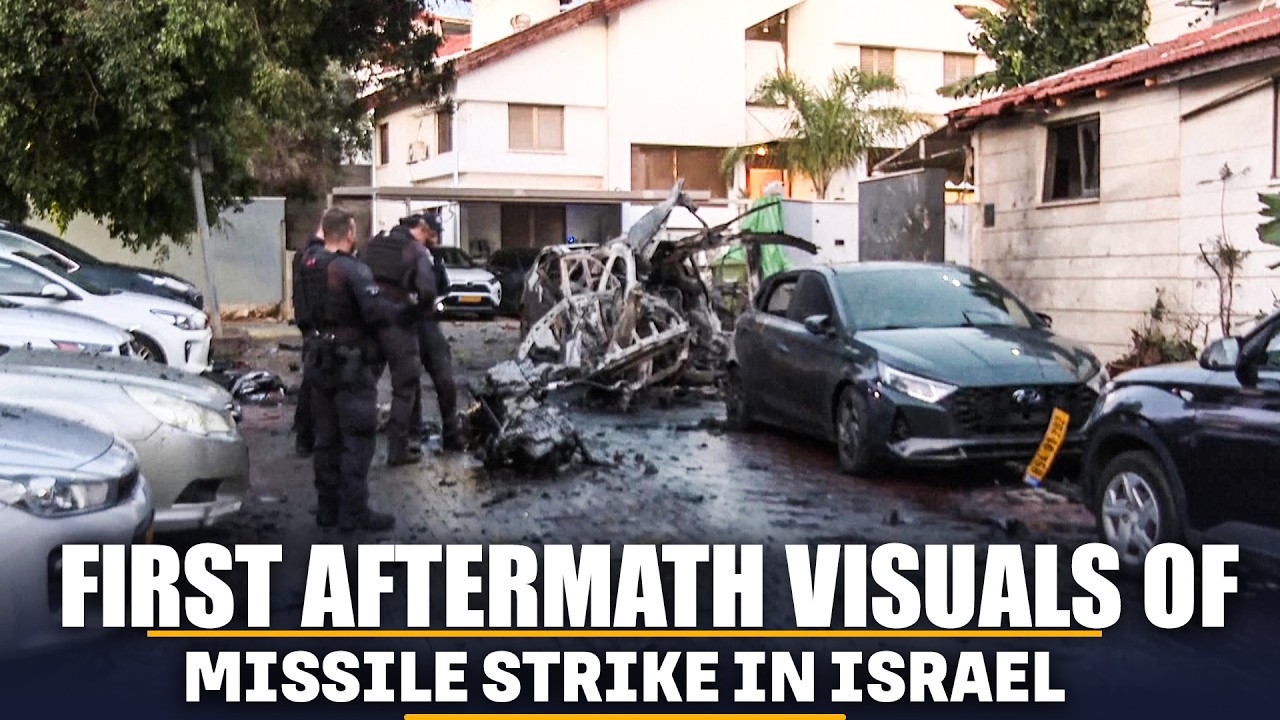 LIVE: First aftermath visuals of Iran’s missile strike in central Israel Netanyahu Vs Khamenei