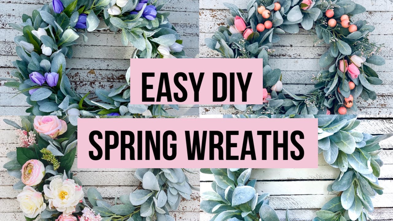 3 EASY DIY SPRING WREATHS / How to make a spring wreath using lamb’s ear