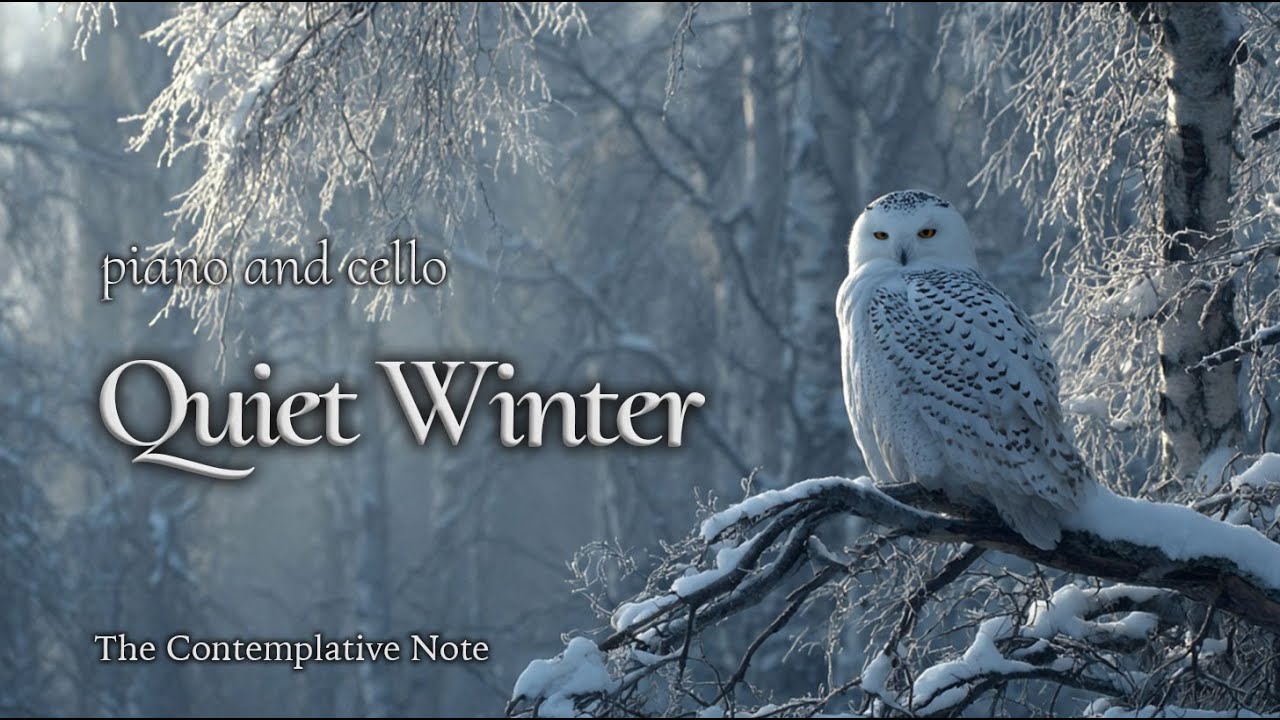 A Quiet Winter Watch ❄️🦉 Relaxing Piano & Cello in a Birch Forest