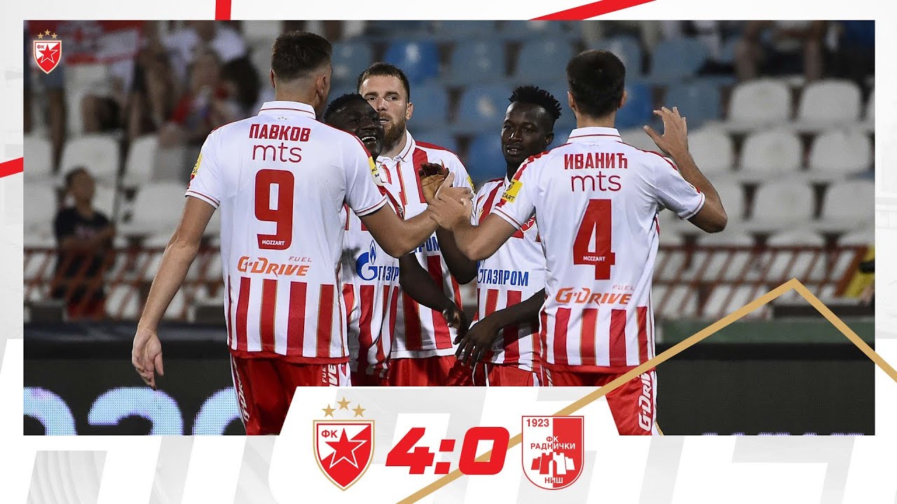 Crvena zvezda - Radnički Niš 4:0, highlights