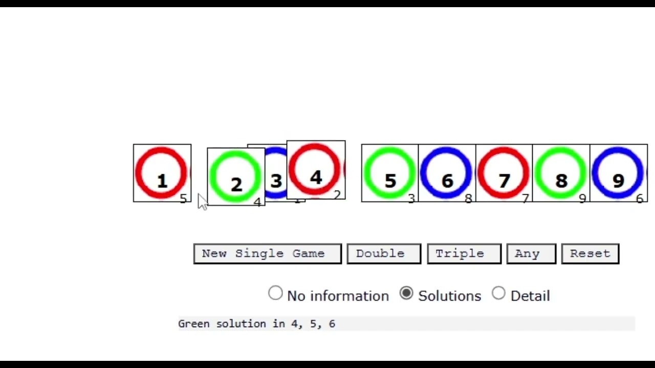 3 Colors game based on group theory
