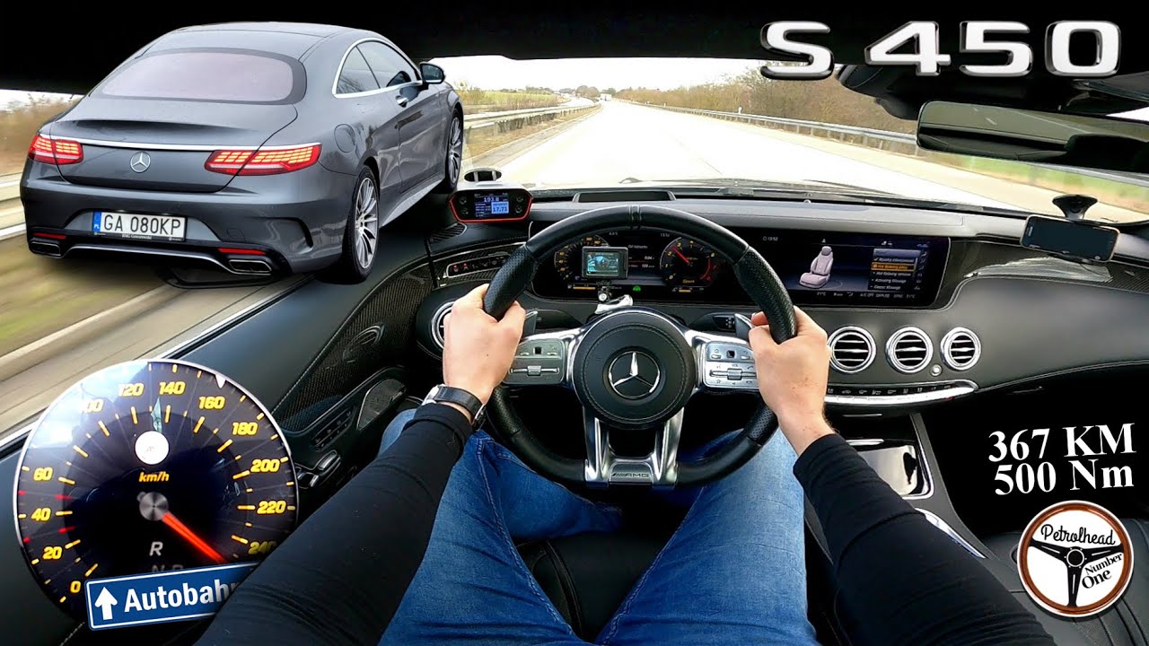 2019 Mercedes S450 Coup&eacute; 4matic (367 KM) | V-max, 100-200, 200-250 km/h. PEŁEN TEST.