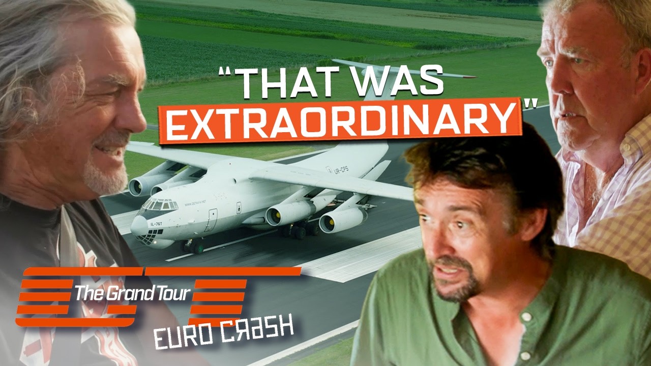 Clarkson, Hammond & May's Epic Drive Onto A Moving Plane | The Grand Tour