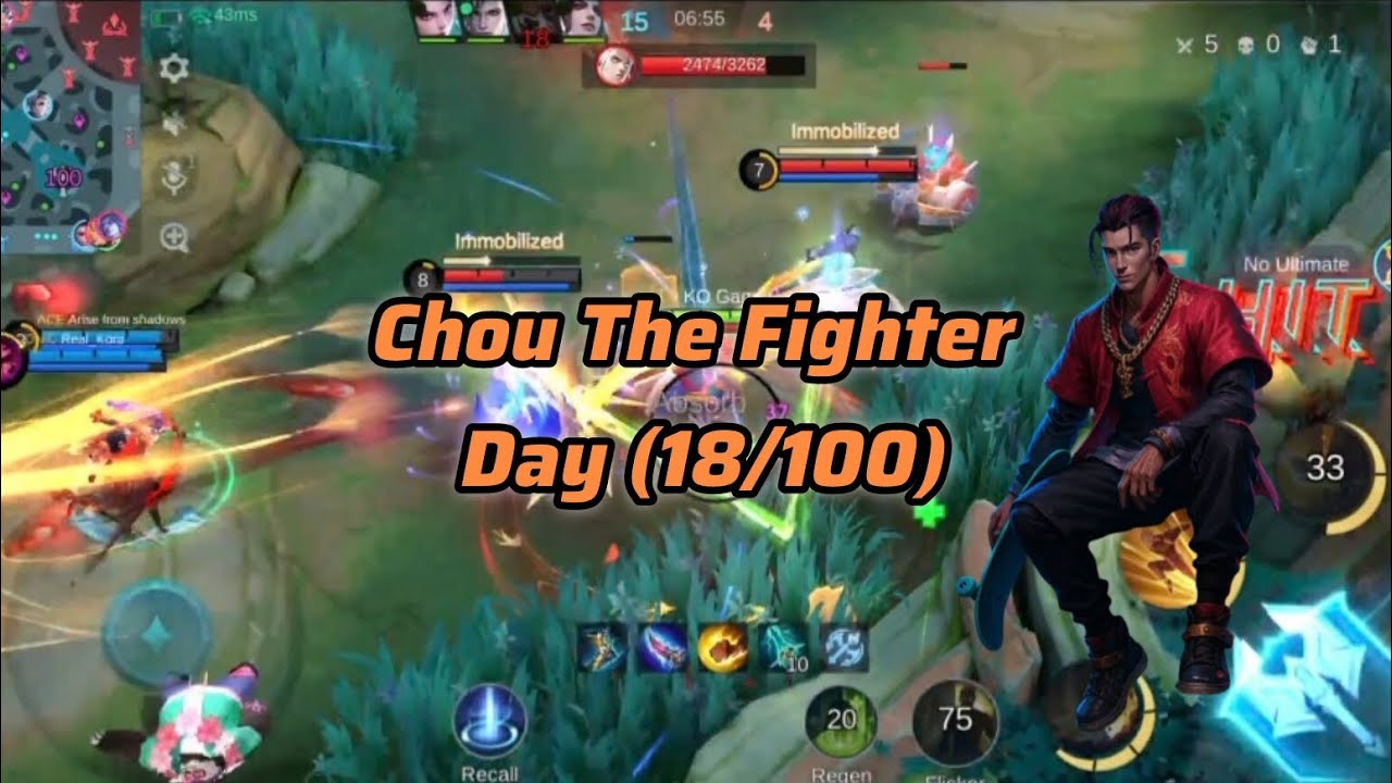 CHOU THE FIGHTER DAY (18/100) | MOBILE LEGENDS BANG BANG