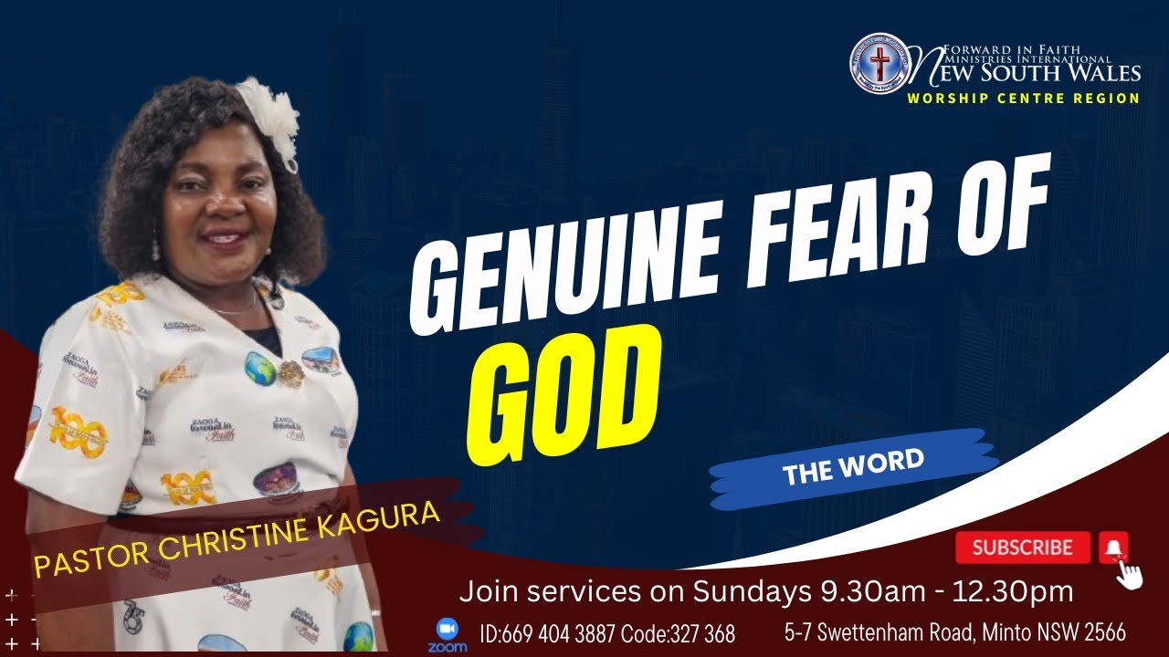 The Genuine Fear of God | Pastor Christine Kagura  at ZAOGA FIFMI Sydney, Australia