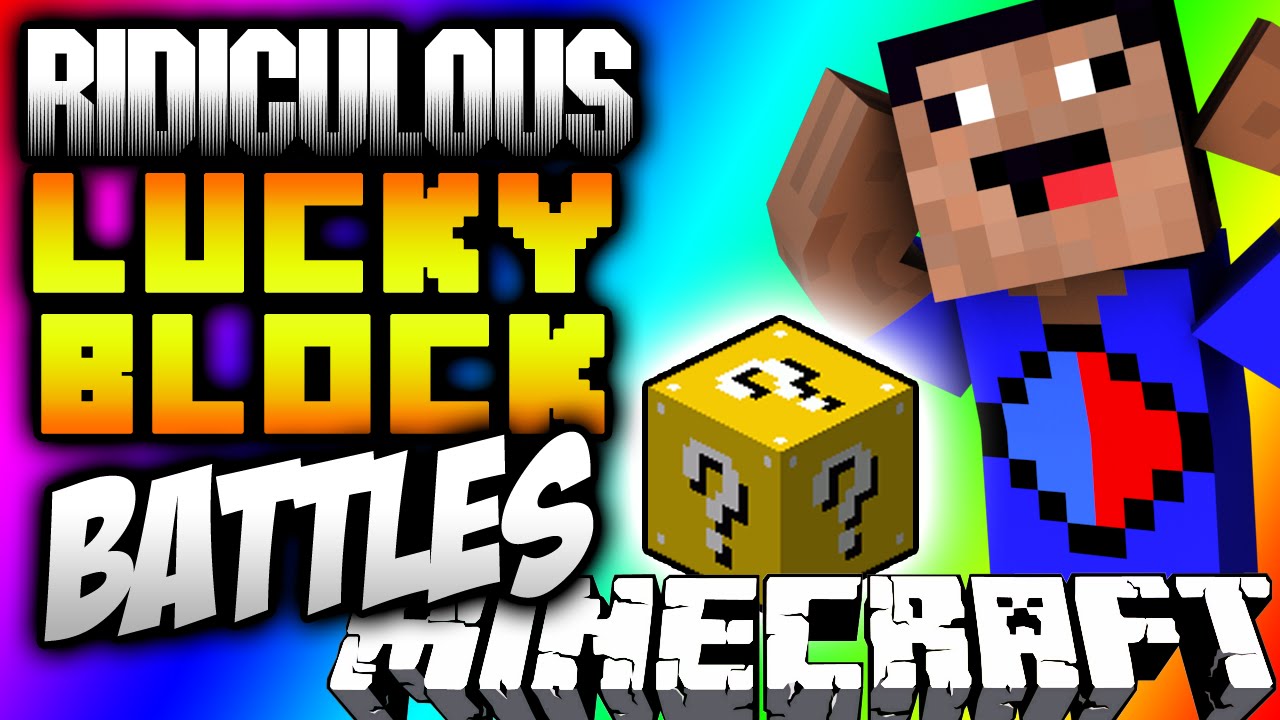 НЕВЕРОЯТНЫЕ БИТВЫ С УДАЧНЫМИ БЛОКАМИ В MINECRAFT!