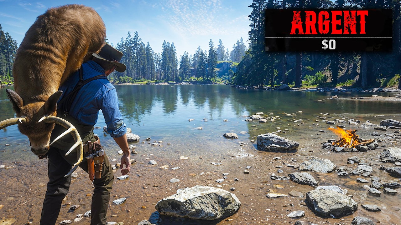 Je suis parti sans argent, sans arme, sans carte et j'ai SURVÉCU sur RDR 2 RÉALISTE
