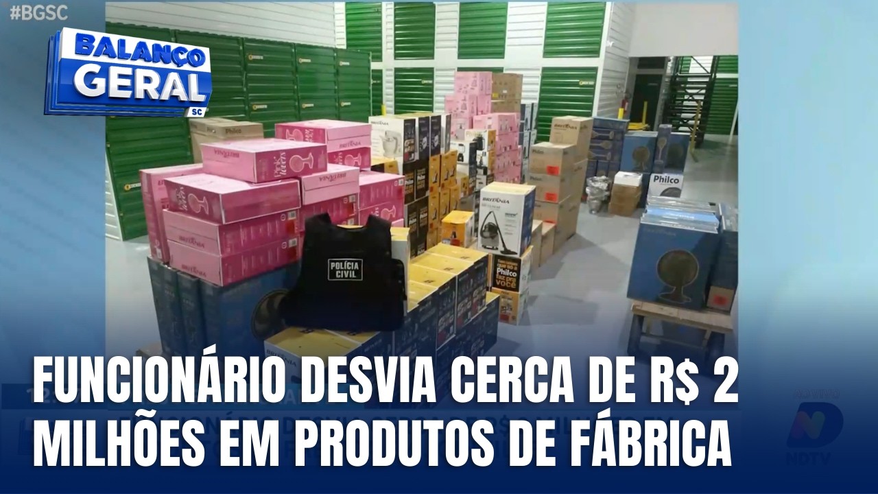 Funcionário é preso por desviar R$ 2 milhões em Joinville