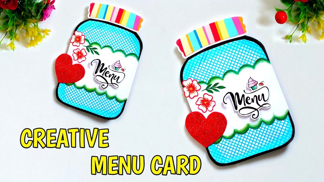 menu card design ll creative menu card for home science prectical ll #12 ll #papercraft