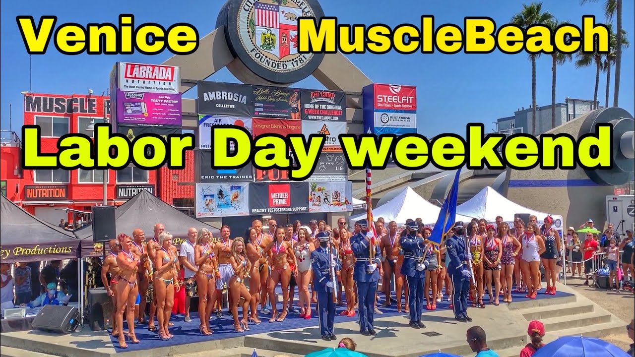 Labor Day Bodybuilding competition at Venice Muscle Beach  California