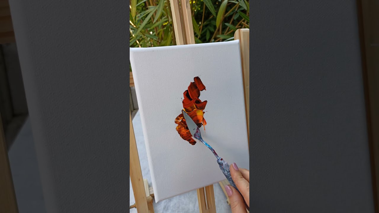 Easy ABSTRACT Painting, Real Time, 1 Brush, Relax Daily Art / Einfach Malen Abstract, Echtzeit, V448