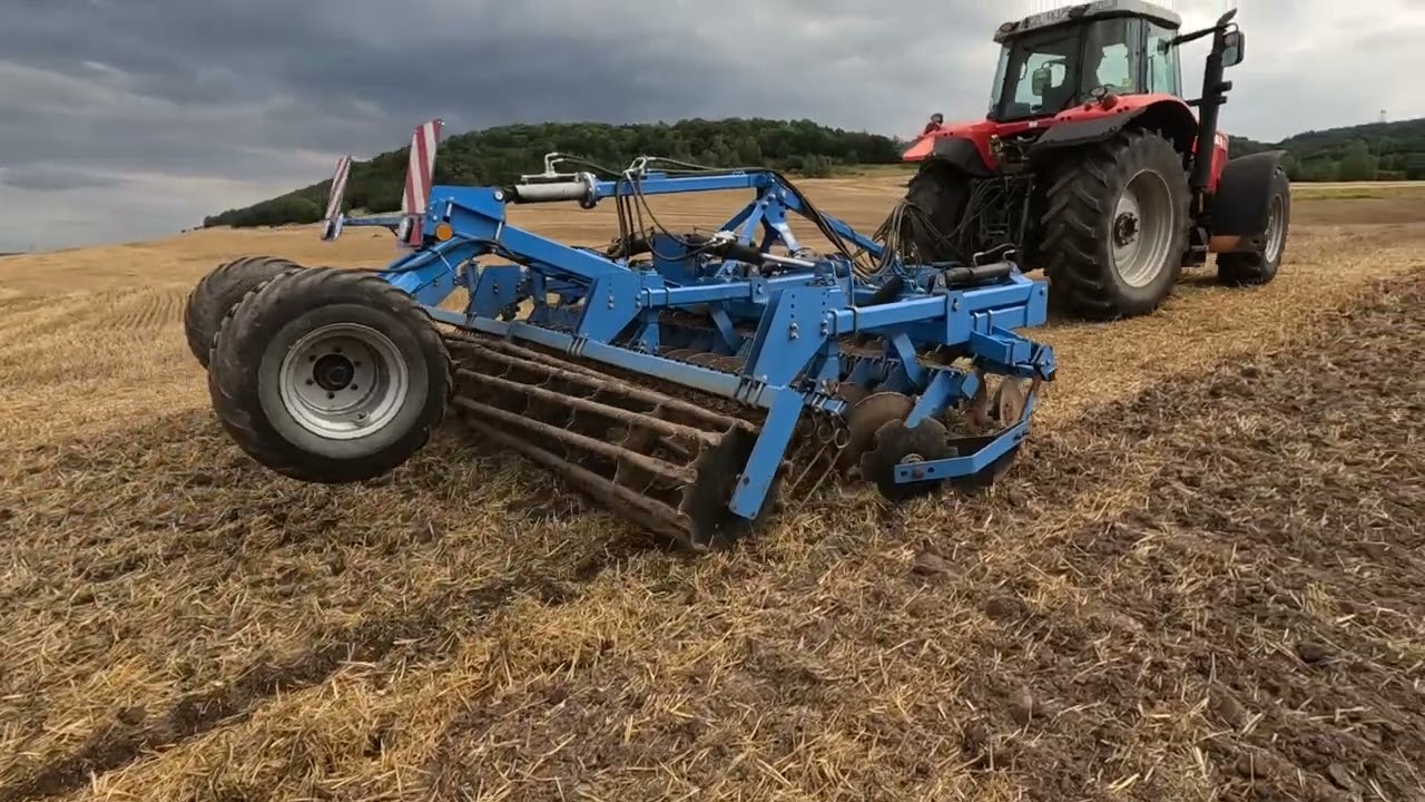 Test czy da radę? Massey Ferguson 6490 dyna 6, 190 KM vs. Talerz&oacute;wka zagroda 5 metr&oacute;w. Podorywka