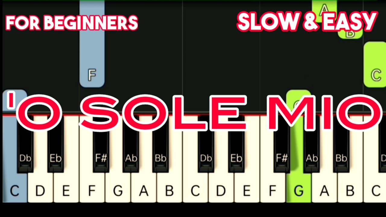 ANDREA BROCELLI - 'O SOLE MIO | SLOW & EASY PIANO TUTORIAL