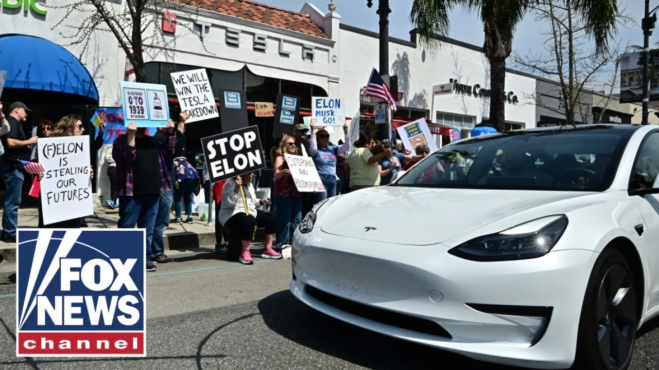 ‘DUMB’ AND ‘DANGEROUS’: Anti-Tesla rioters RAGE in nationwide ‘Tesla Takedown'