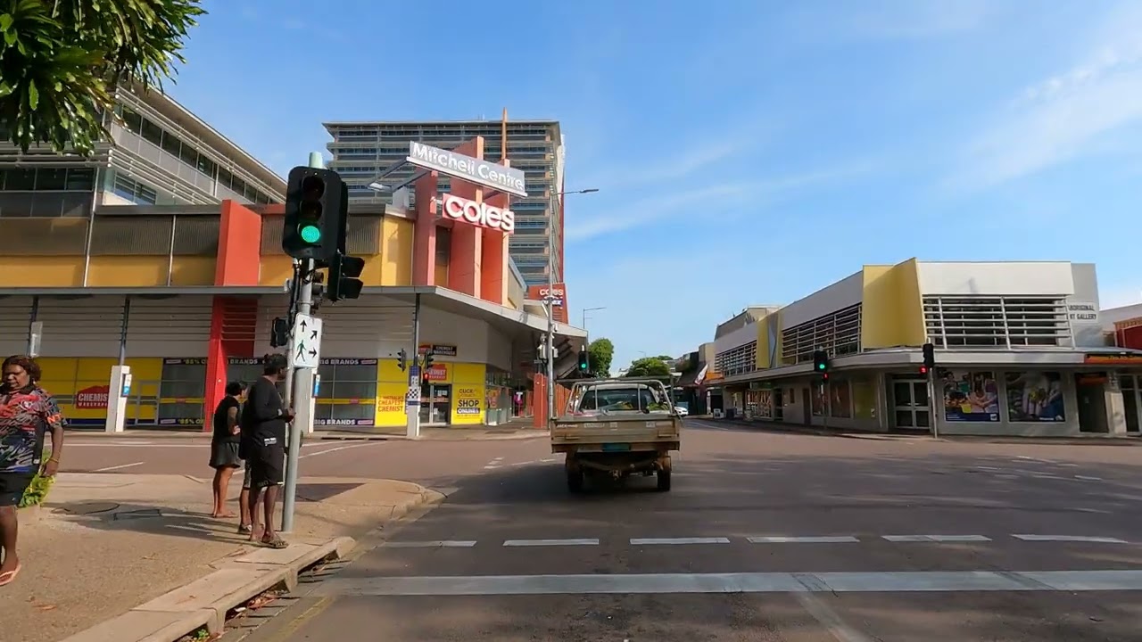 Morning Drive around Darwin CBD and Parliament House - 4K HDR