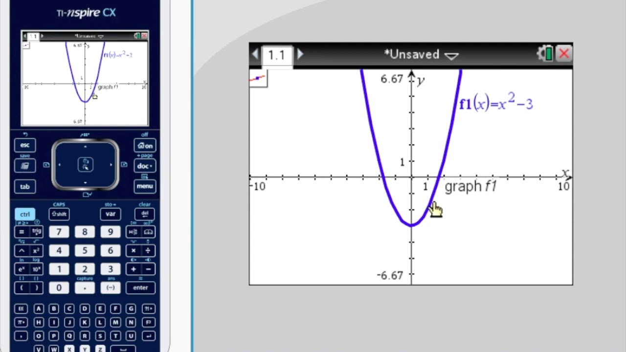 TI-Nspire CX: Finding the Equation of a Tangent